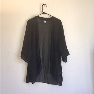 Black Sheer Kimono
